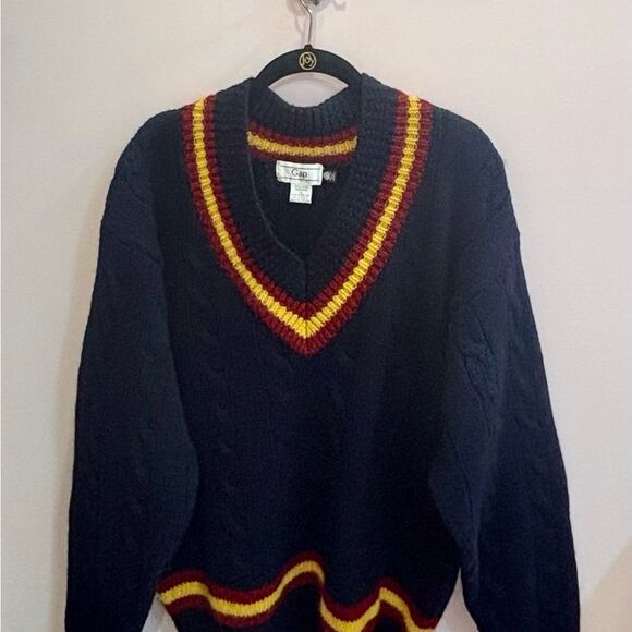 Vintage GAP Cable Knit Cricket Sweater Size L - Picture 10 of 10